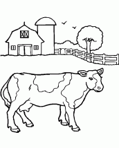 imagem de vaca para colorir
