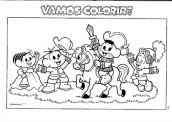 independencia do brasil turma da monica para colorir