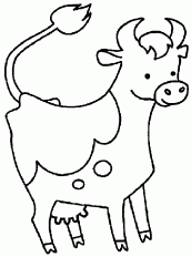 uma vaca para colorir