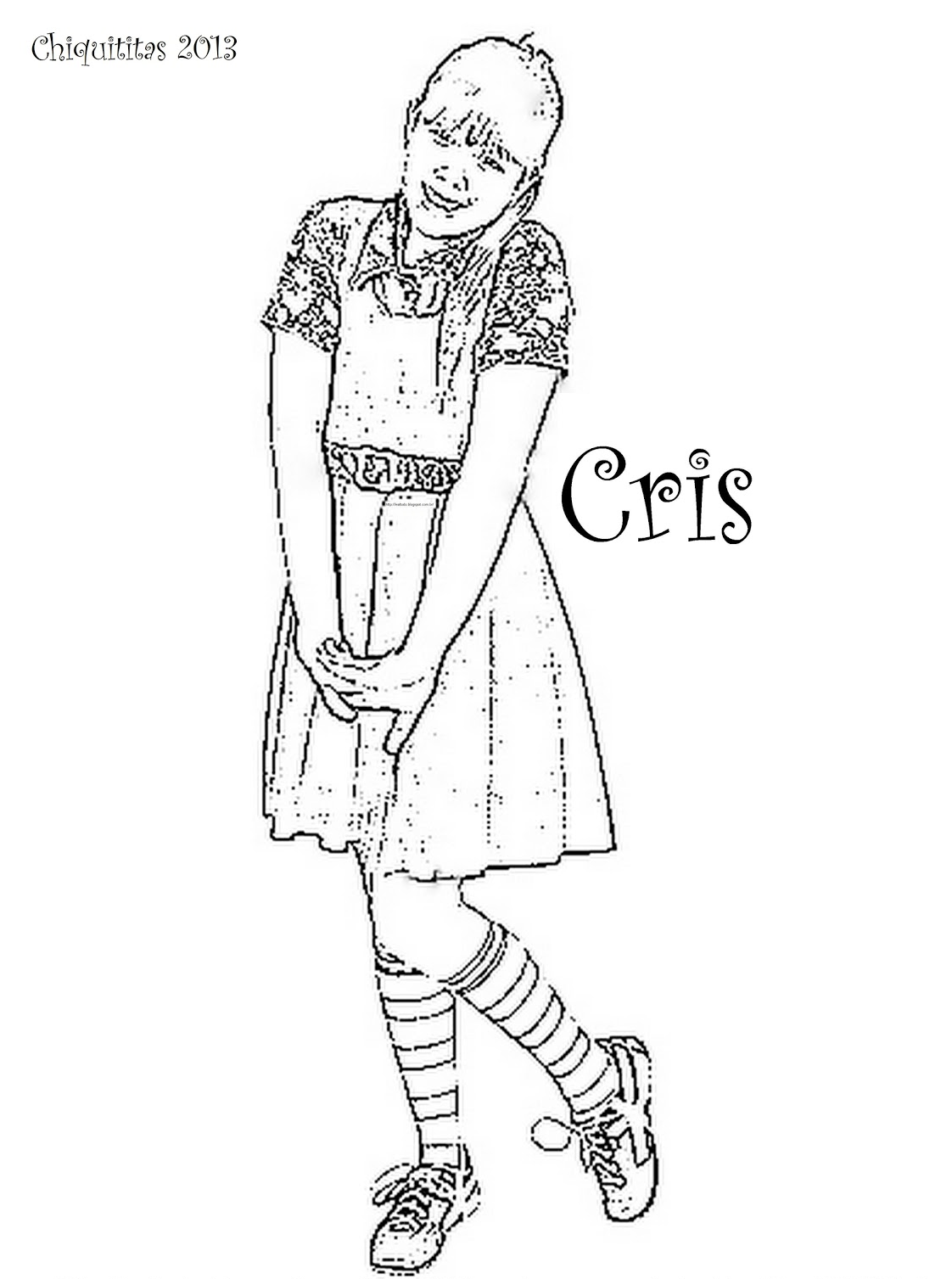 chiquititas para colorir cris