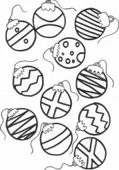 Desenhos de bolas de Natal para colorir