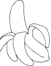 Desenho de banana para colorir para crianças