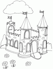 castelo lego para colorir