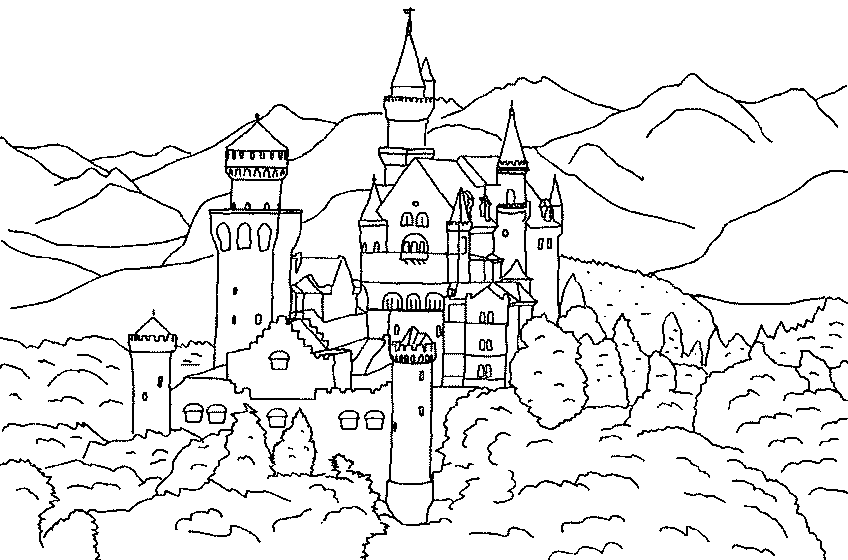 castelos para colorir