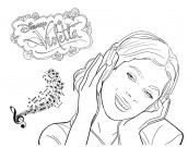 desenho da violetta para colorir