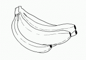 desenho de banana para colorir