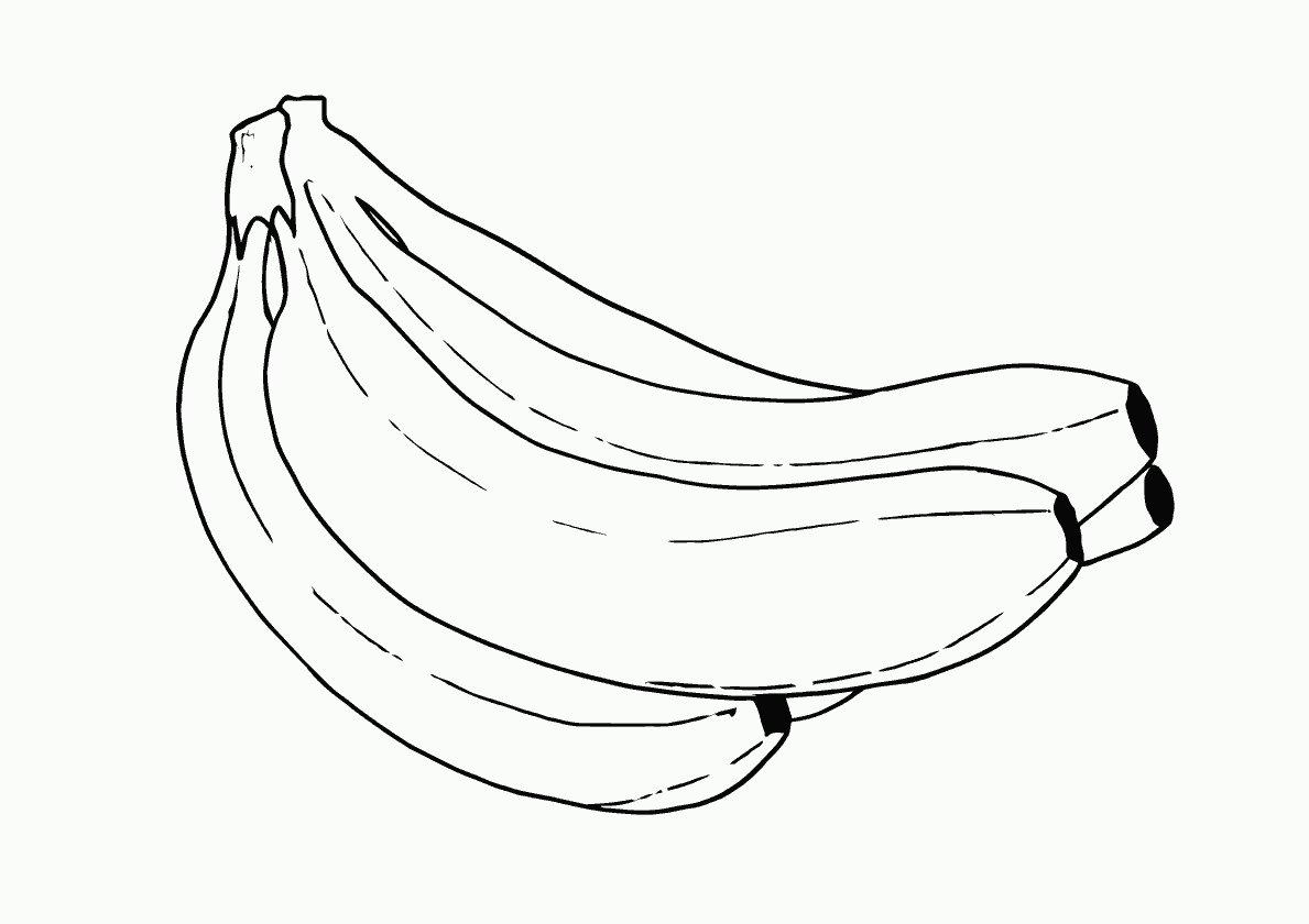 desenho de banana para colorir