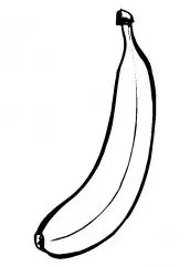 desenho de banana para pintar