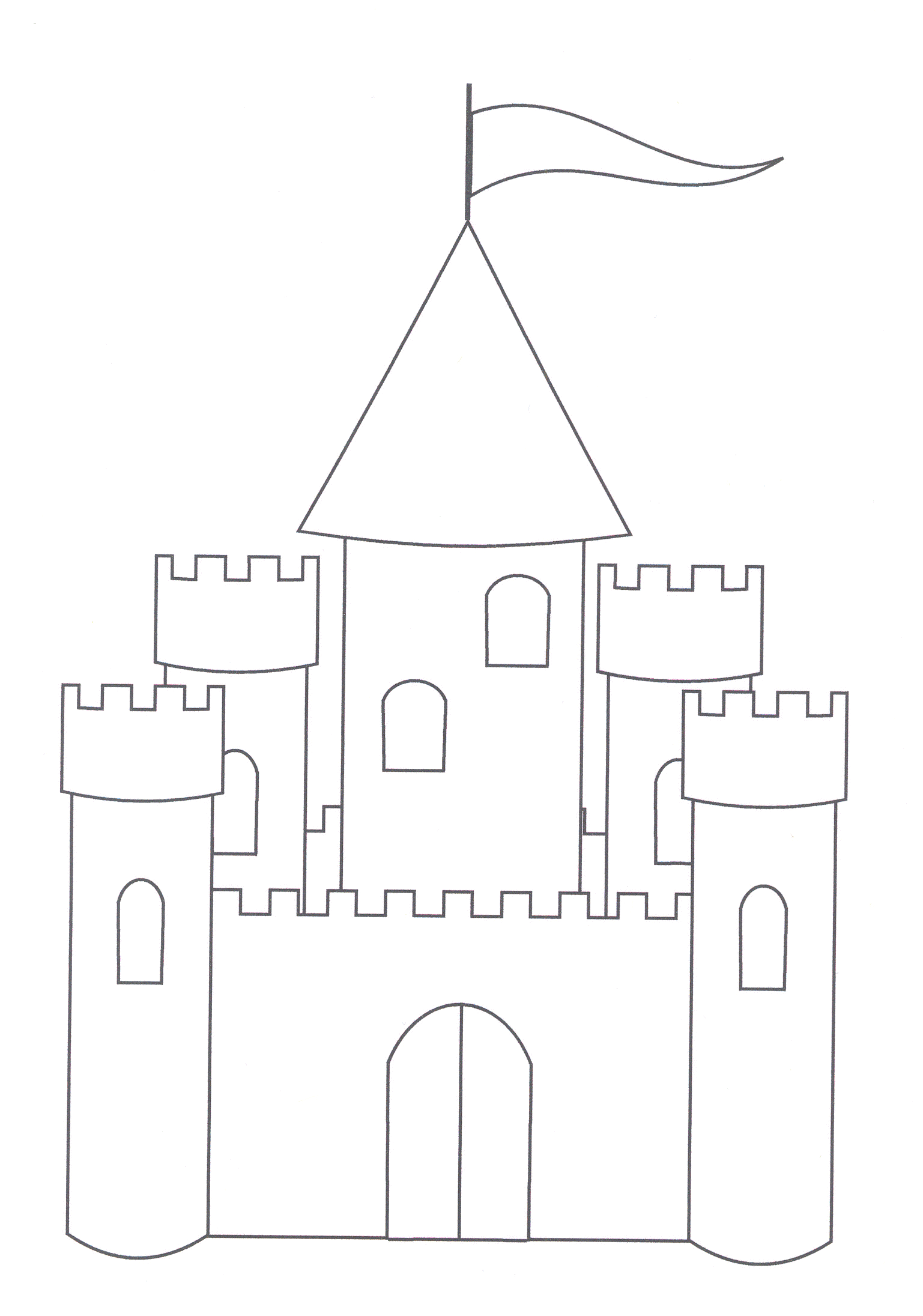 desenho de castelo para imprimir