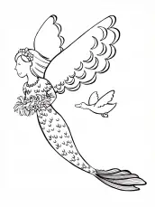 desenho de sereia para imprimir