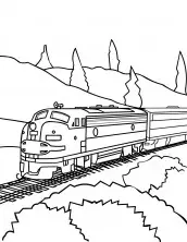 desenho de trem para colorir