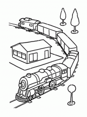 desenho de trem para colorir