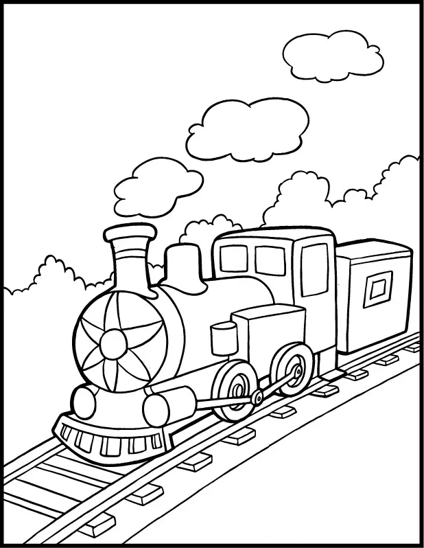 desenho de trem para pintar