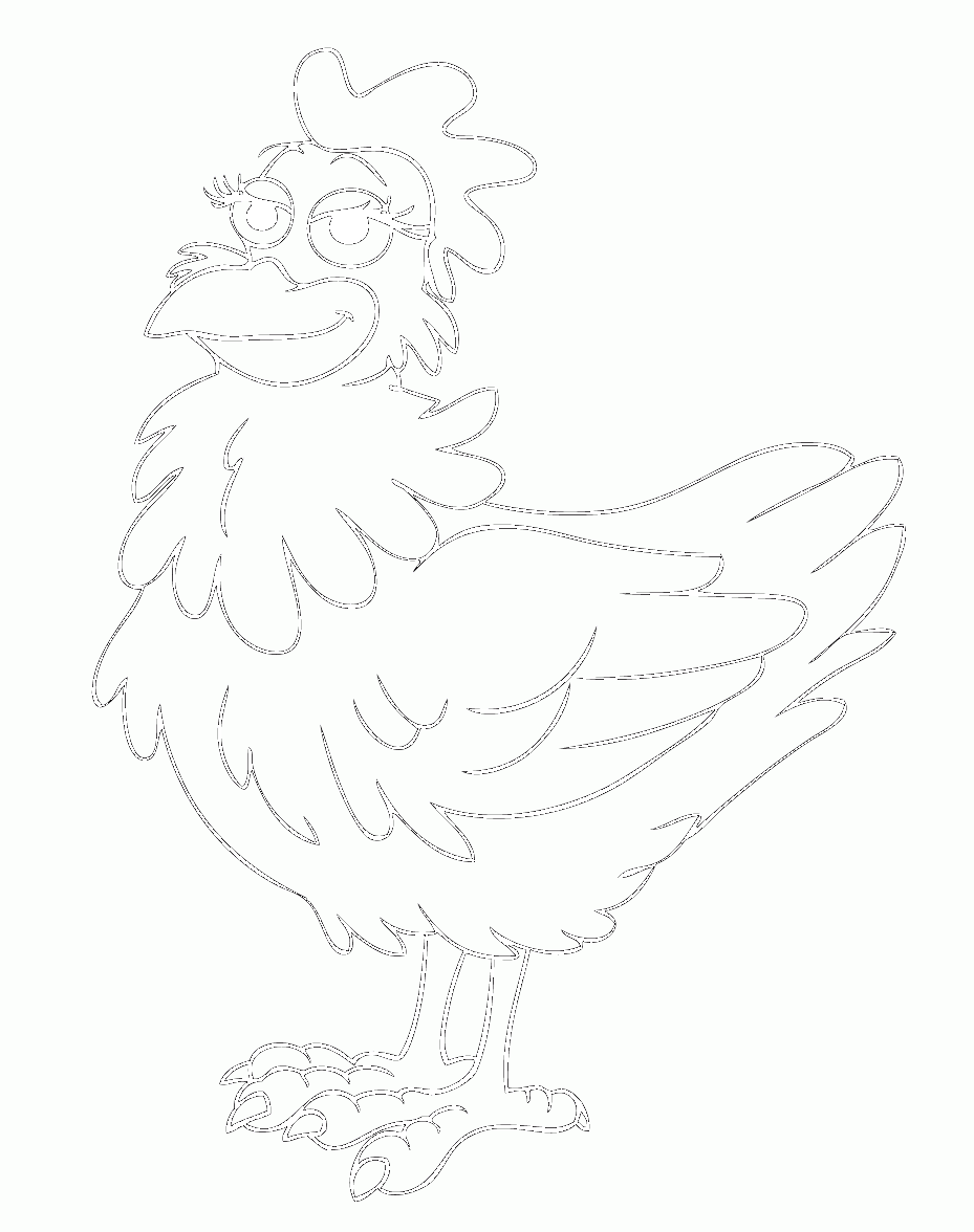 desenho para colorir galinha