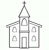 desenho para colorir igreja