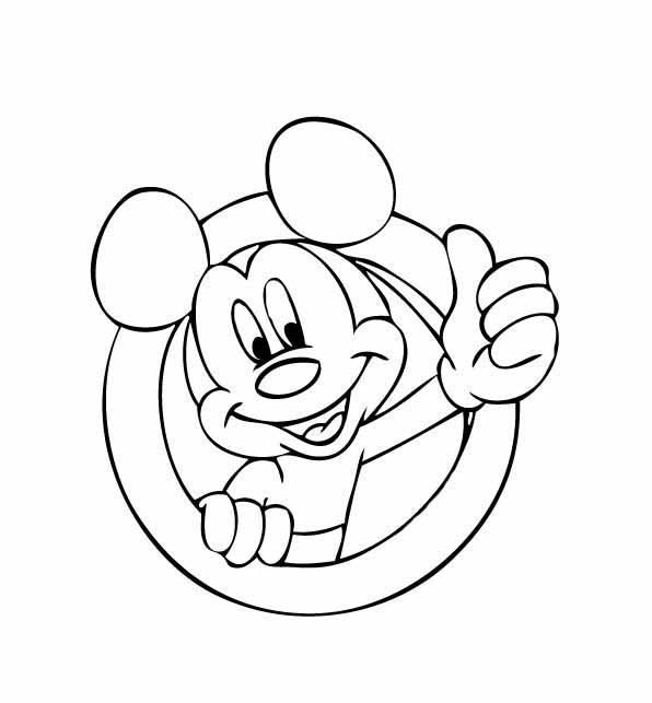 desenho para pintar mickey