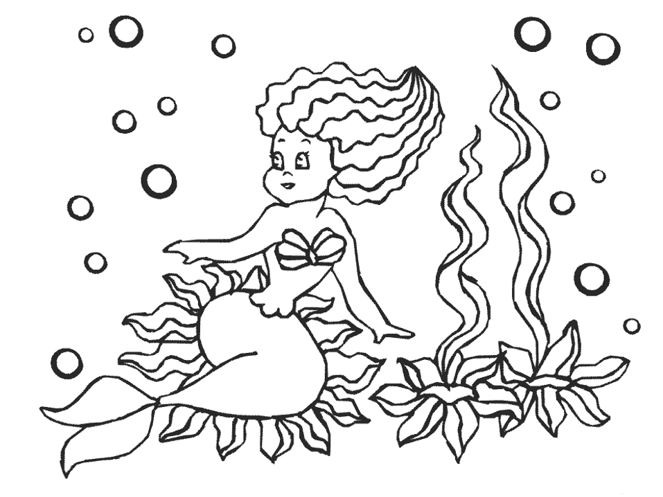 desenho sereia para colorir