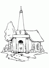 desenhos de igreja para colorir