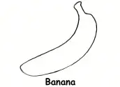 desenhos para colorir banana