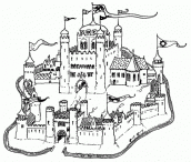 desenhos para colorir castelo