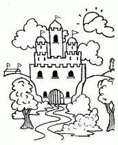 desenhos para colorir de castelos