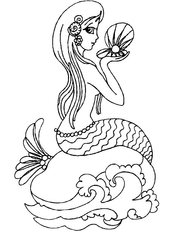 desenhos pequena sereia para colorir