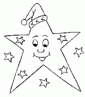Desenhos de estrela de Natal para colorir