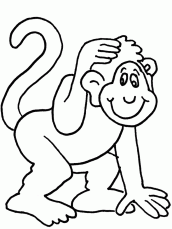 figura de macaco para colorir
