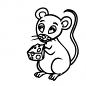 figuras de ratos para colorir