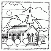 imagens de igrejas para colorir