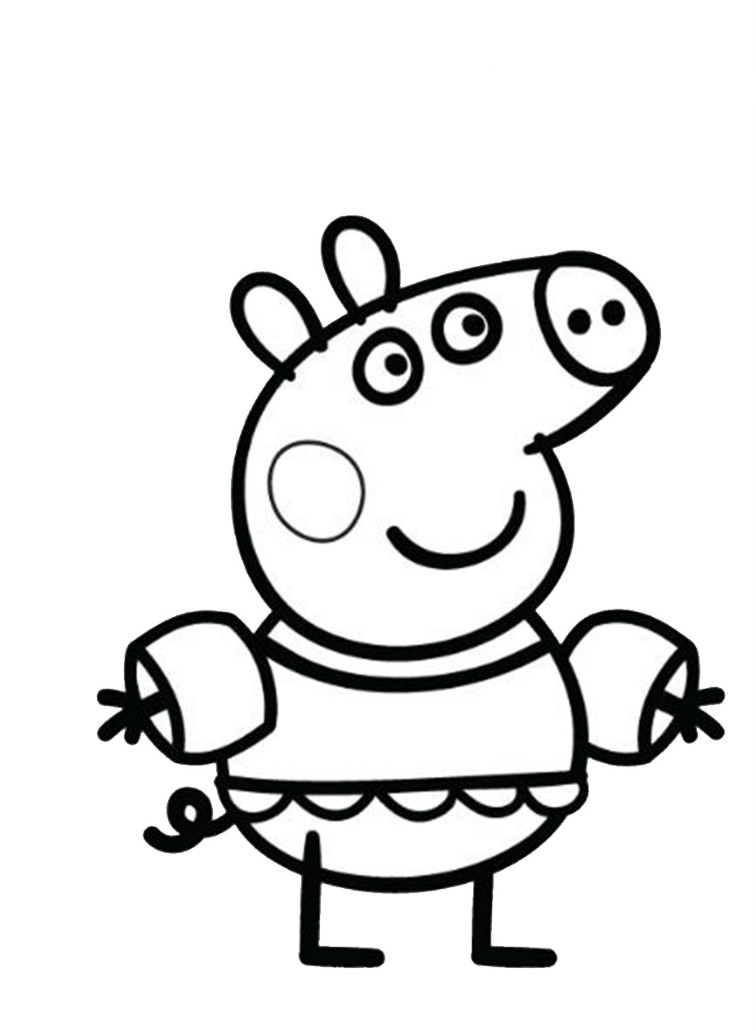 peppa pig desenho animado para colorir