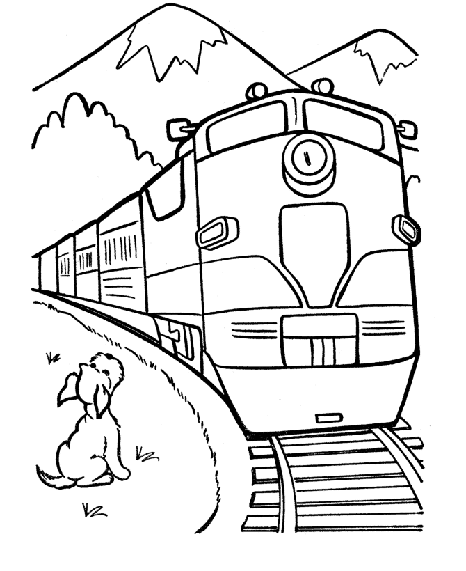 trem para colorir