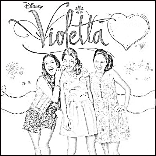 violetta para colorir