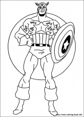 desenho capitao america para colorir