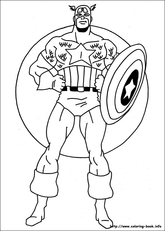 desenho capitao america para colorir