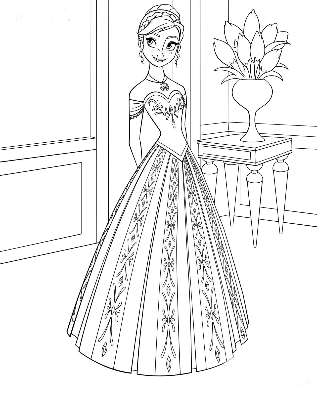 desenho para colorir frozen