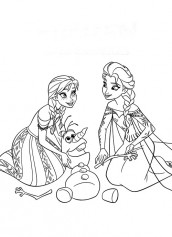 elsa e ana para pintar