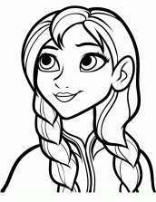 frozen para colorir anna