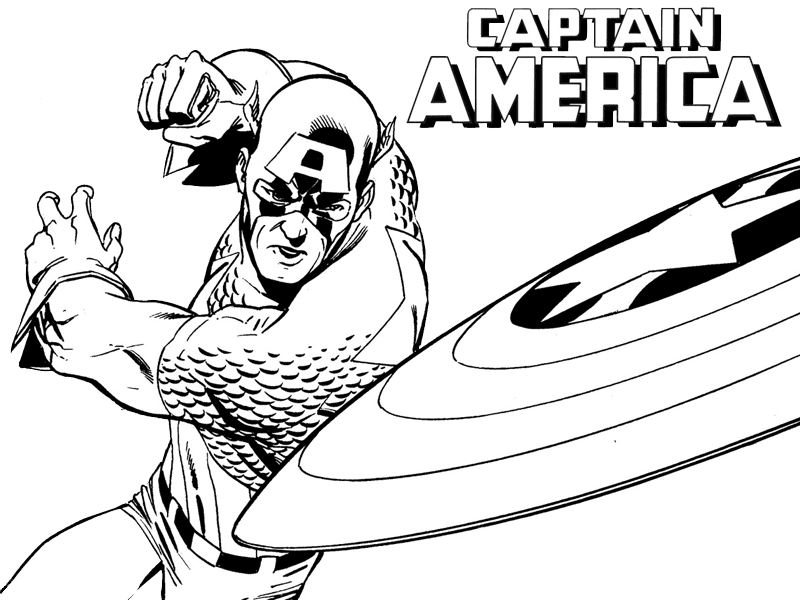 imagens capitao america para colorir