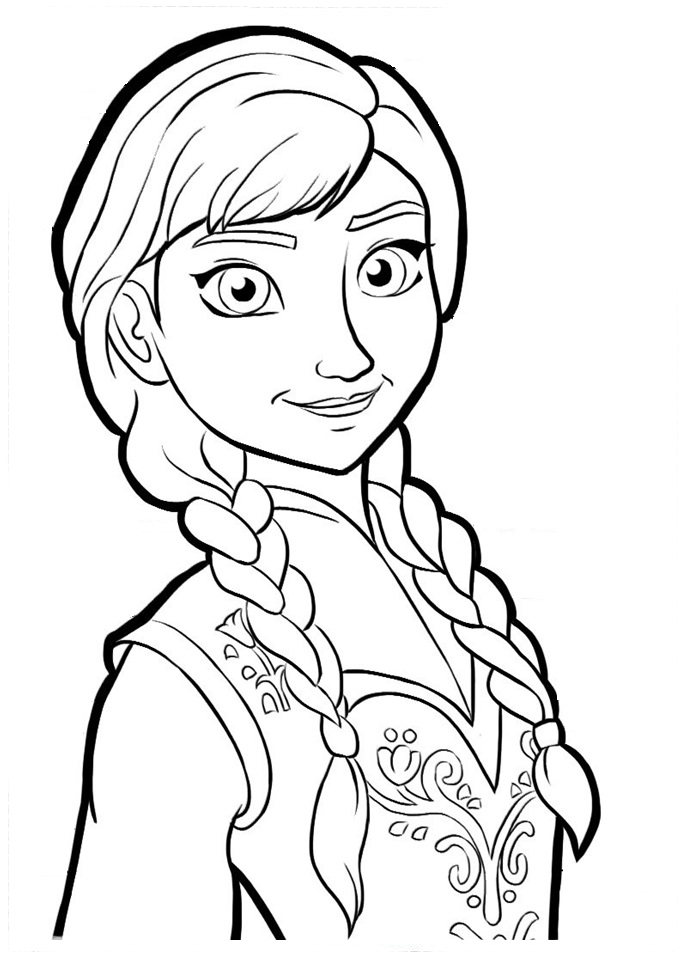 personagem anna frozen para colorir