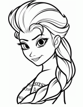 personagen elsa frozen para colorir