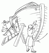desenho para colorir da arca de noe