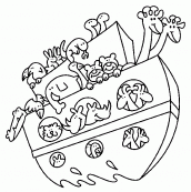 desenhos da arca de noe para colorir