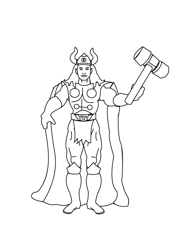 desenhos de Thor para colorir