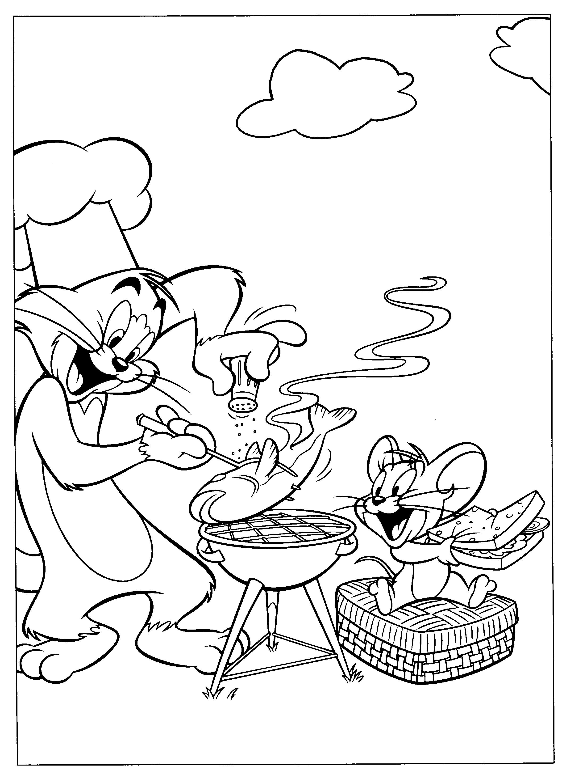 desenhos de tom e jerry para pintar