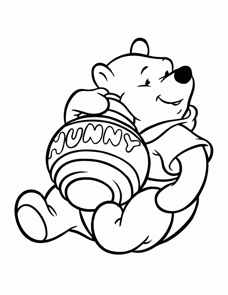 pooh baby para colorir