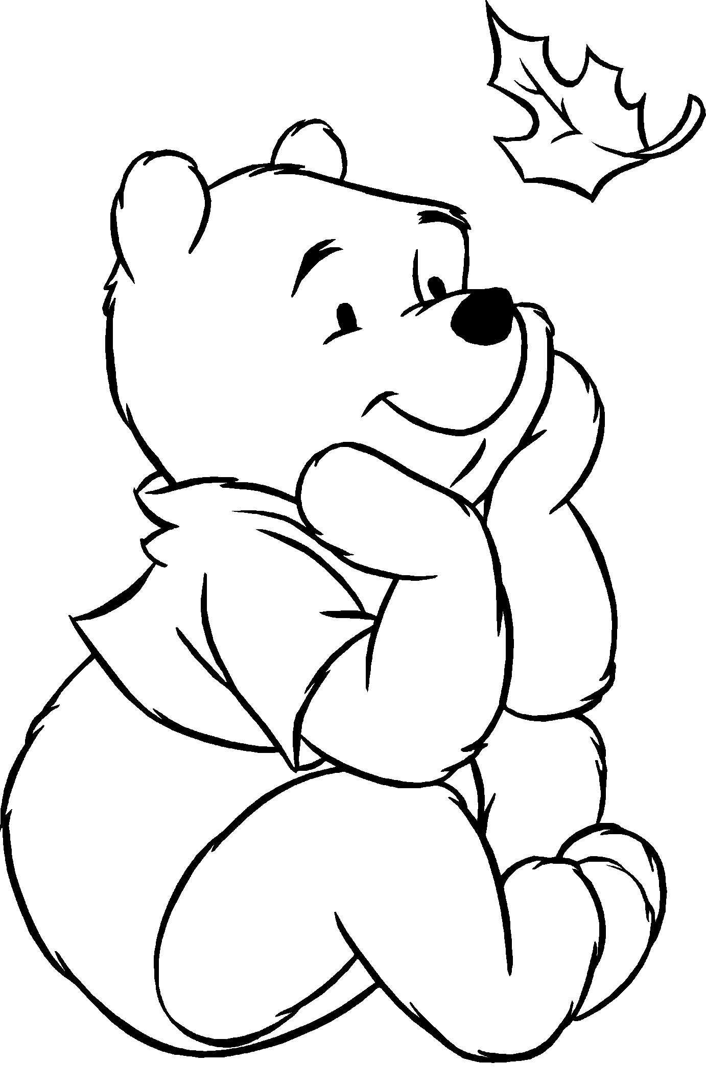 pooh baby para colorir