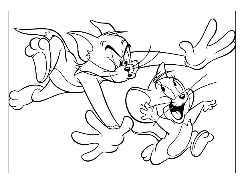 tom e jerry para colorir