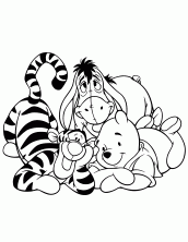 turma do pooh para colorir