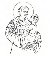 desenho de santo antonio para pintar